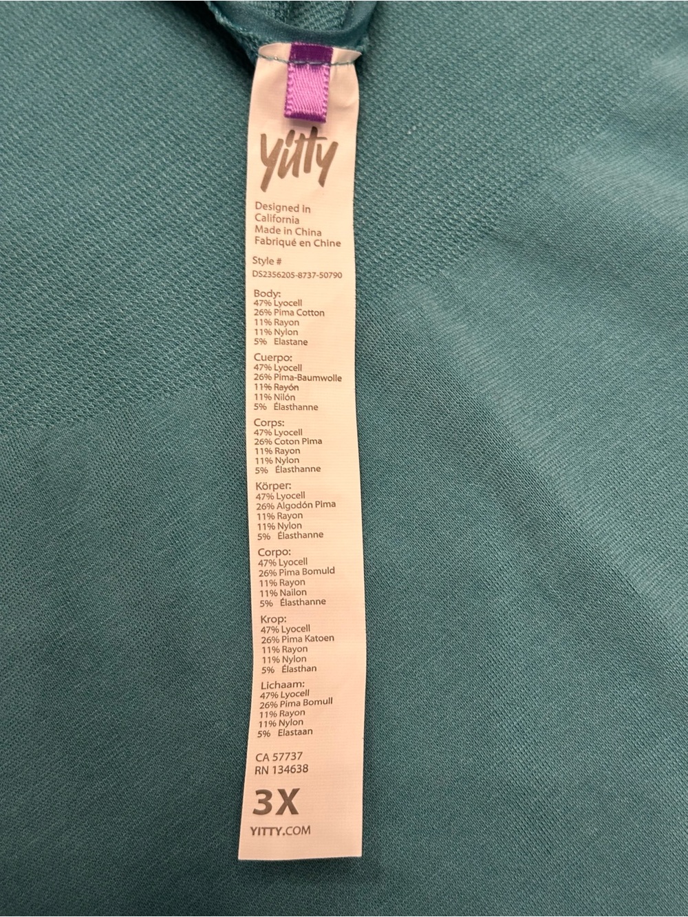 YITTY Smooth As Hell Maxi Lounge Dress 3X No Shade Jade Shaping Bodycon - Picture 5 of 6